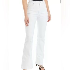NWT DKNY Williamsburg High Rise Flare Tall Indie Jeans in Optic White, Size 30.